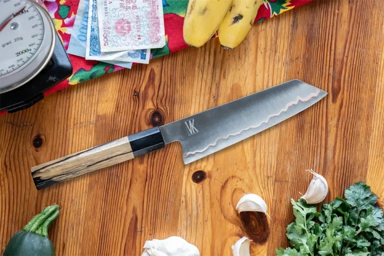 Couteau bunka inox finition cuivre vietnamien