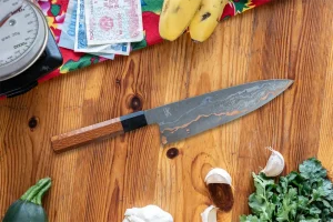 Gyuto damas inox finition cuivre vietnamien