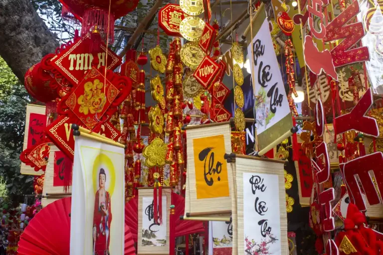 Calligraphie porte bonheur vietnam